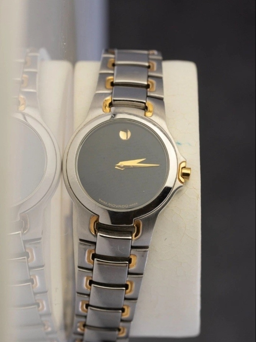 Movado Two-Tone Stainless Steel Black Dial Watch $995